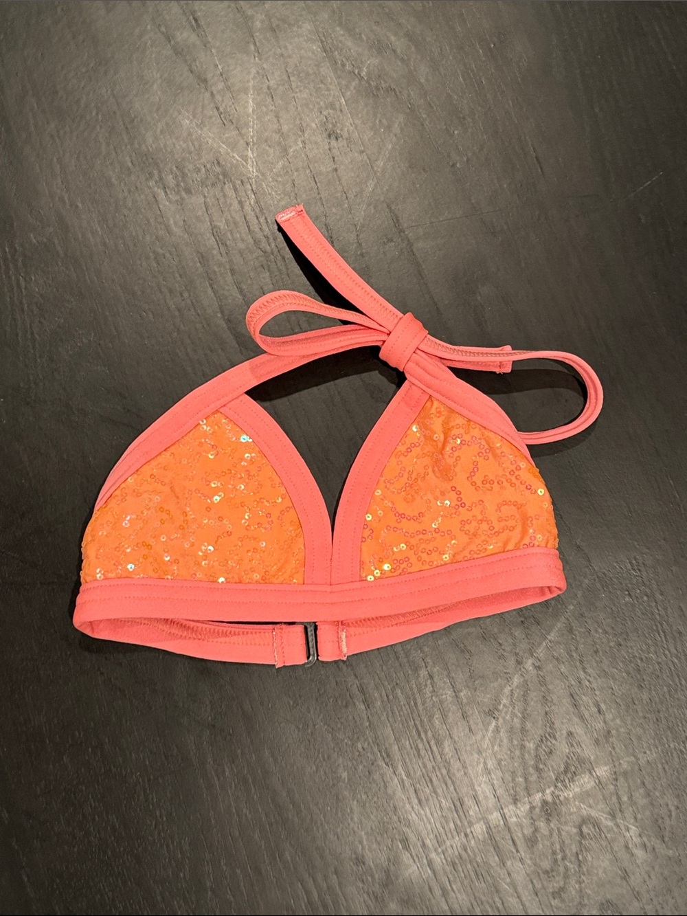 Kids Sequin Dance Top - Coral